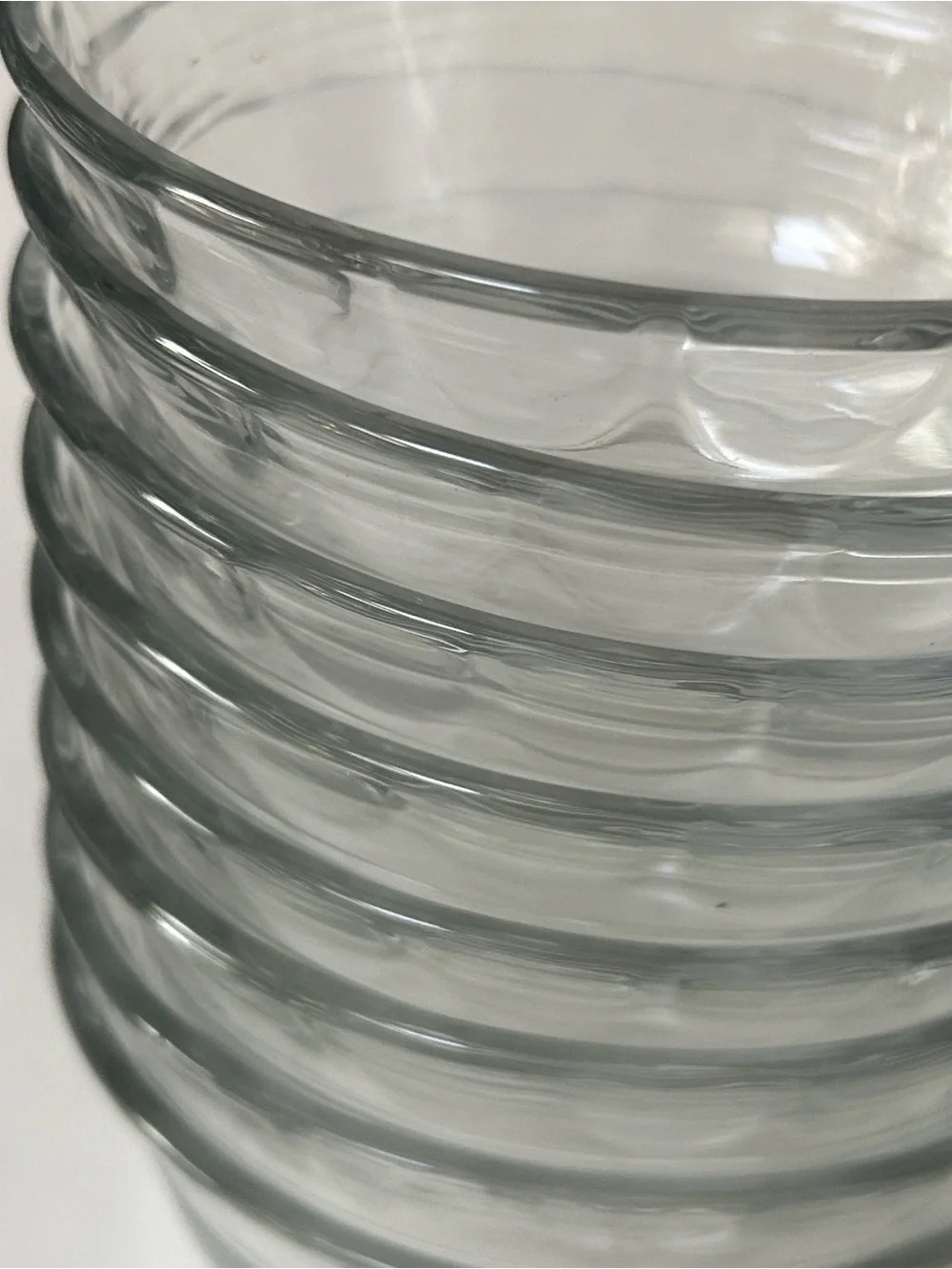 Lot of 8 Pyrex Scalloped 3 Ring Glass/Ramekins/Prep Bowls (Model #464, 10 oz)